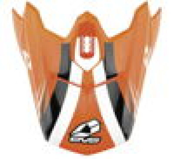 EVS T3 Works Visor - Orange/White/Black H16T3W-VSOWBK