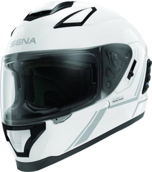 Sena Technologies Stryker Bluetooth Helmet w/ Mesh Intercom Glossy White - Large STRYKER-GW00L1
