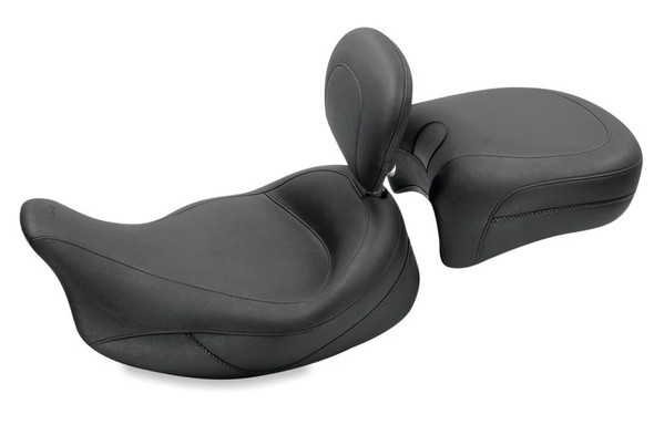 Mustang 08-21 Harley Electra Glide Std,Rd Glide,Rd King,Str Glide Touring Solo Seat - Black 79446