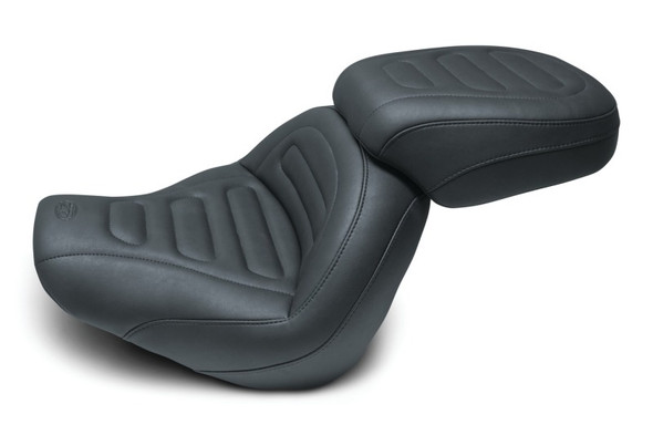 Mustang 18-21 Harley Fat Bob Standard Touring Passenger Seat Trapezoid - Black 75888