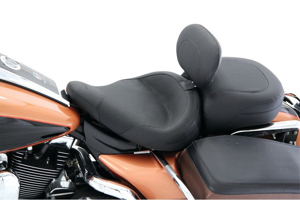 Mustang 83-21 Harley Electra Glide,Rd King Police Standard Touring Passenger Seat Textured - Black 79436