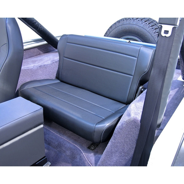Rugged Ridge Fold & Tumble Rear Seat Black 76-86 Jeep CJ7/Laredo/Renegade 13462.01