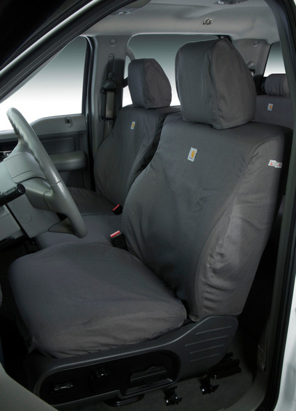 Covercraft 19-24 Dodge RAM Carhartt SeatSaver Custom Front Row Seat Covers - Gravel SSC3484CAGY