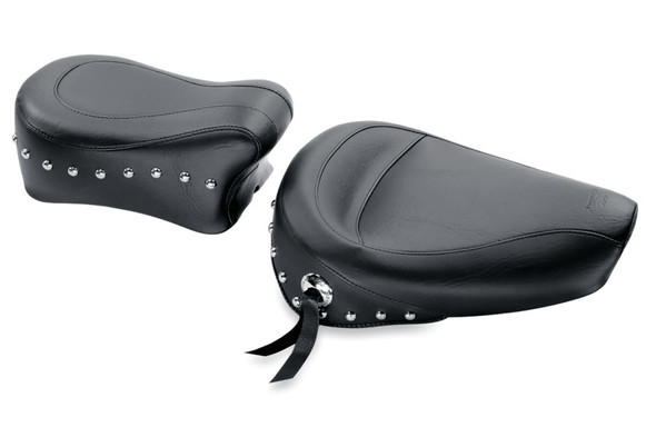 Mustang 82-03 Harley Sportster Standard Touring Solo Seat w/Studs - Black 75700
