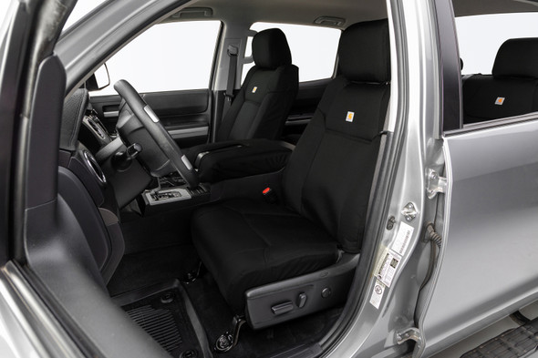 Covercraft 21-24 Ford F150 Carhartt Super Dux PrecisionFit Custom Front Row Seat Covers - Black GTF4266ABCOBK