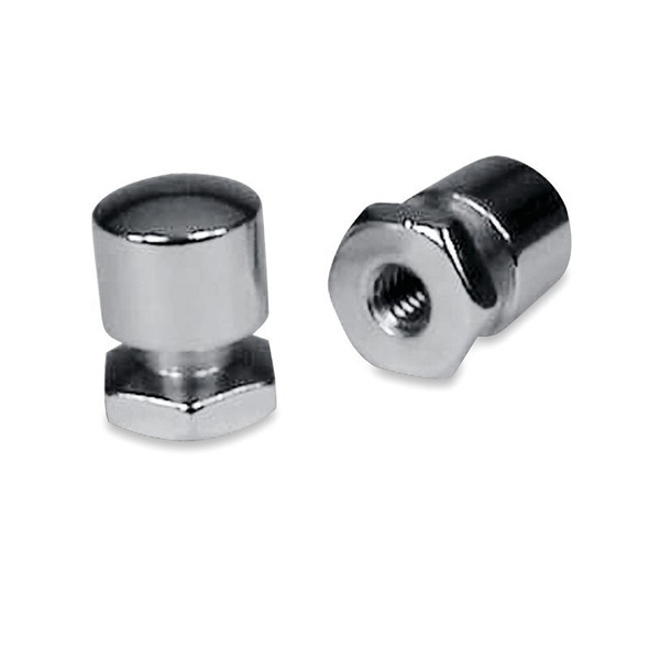 Mustang Solo Mounting Nuts (Pair) - Chrome 78032