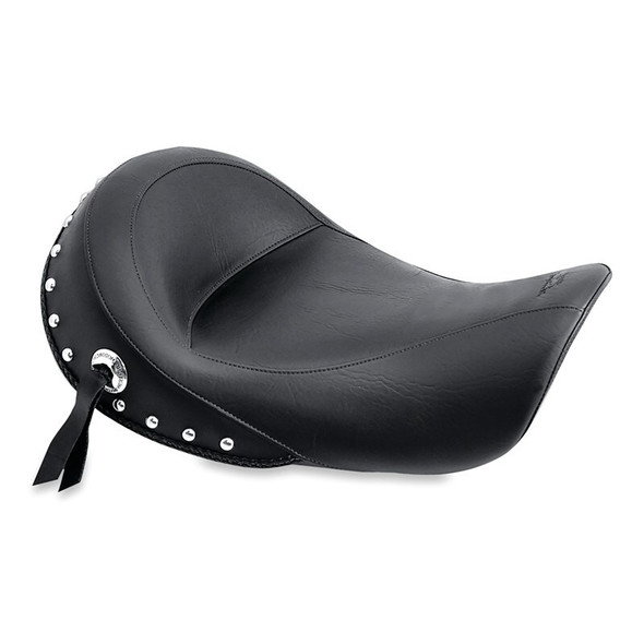 Mustang 06-17 Harley Dyna Standard Touring Solo Seat w/Studs - Black 76106