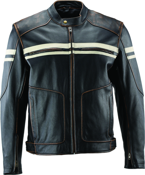 Kuryakyn Leather By River Road Hoodlum Vintage Leather Jacket Black - 2XL 094386 Kuryakyn Leather By River Road Hoodlum Vintage Leather Jacket Black - 2XL 094386