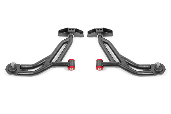 BMR 10-14 Ford Mustang / Shelby GT500 Non-Adj. Lower A-Arms (Poly/Delrin) - Black Hammertone AA754H