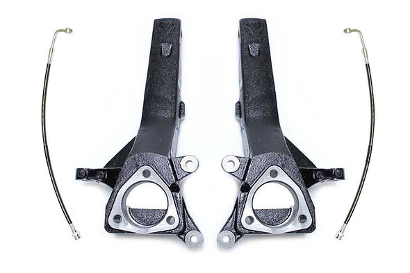 MaxTrac 04-18 Nissan Titan 2WD 4in Front Lift Spindles w/Extended DOT Compliant Brake Lines 705340