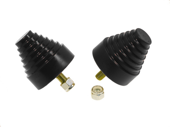 Prothane Universal Bump Stop 2-1/4X2-1/4 Cone w/Stp - Black 19-1318-BL