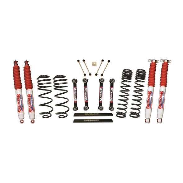 Skyjacker Jeep TJ/LJ 4in Dual Rate Long Travel Front/Rear Kit w/ Hydro 7000 Shocks TJ401BPHLT