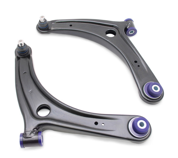 SuperPro 2008 Mitsubishi Lancer GTS Front Lower Control Arm Set w/ Bushings - w/ Positive Caster TRC1023