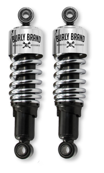 Burly Brand XL Shocks 10.5in - Chrome B28-1200