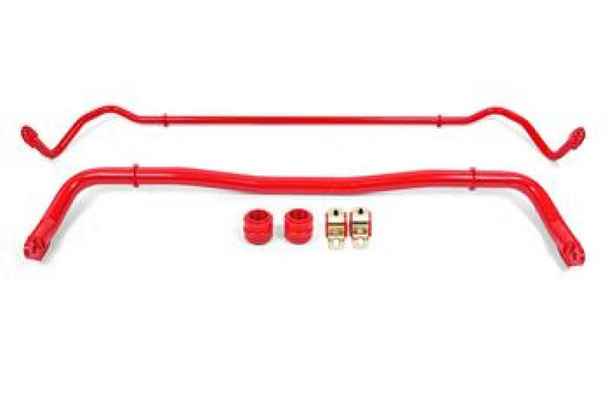 BMR 08-20 Dodge Challenger Front/Rear Sway Bar Kit w/ Bushings - Red SB110R