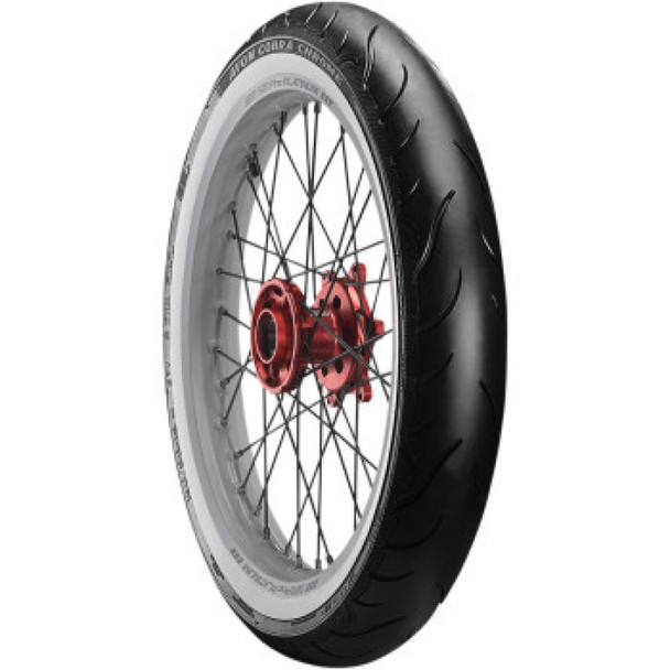 Avon Cobra Chrome AV91 White Sidewall Front Tire - MT90B16 74H 638170