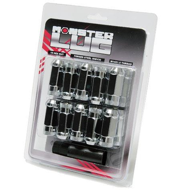 Wheel Mate Monster Open End Lug Nut Set of 20 - Chrome 14x1.50 33006C