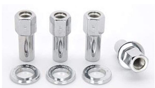 Weld Open End Lug Nuts w/ Centered Washers 1/2in. RH - 4pk. 601-1426