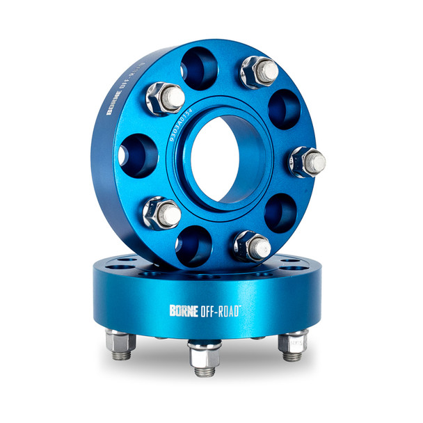 Borne Off-Road Wheel Spacers - 5x127 - 71.6 - 38.1mm - M14 - Blue BNWS-003-381BL