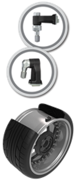 Schrader TPMS Sensor - Clamp-In Programmable 90 Degree EZ-Sensor ( valve stem not included ) 33900