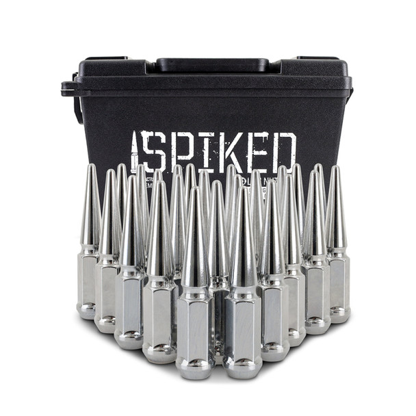 Mishimoto Mishimoto Steel Spiked Lug Nuts M12 x 1.5 24pc Set Chrome MMLG-SP1215-24CH