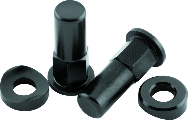 BikeMaster Rim Lock Nuts (Pair) T6 Aluminum/Black 151628