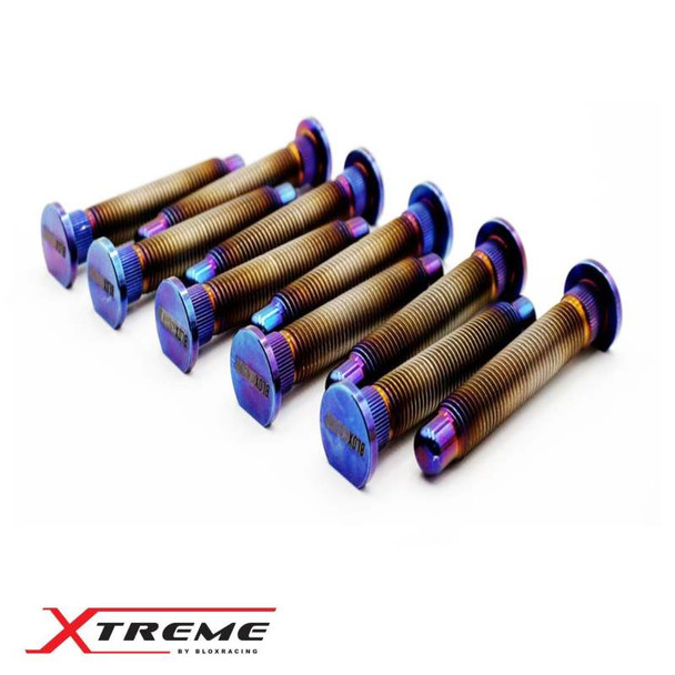 BLOX Racing Titanium Extended Wheel Studs M12X1.5mm 10Pcs Honda Fitment - Burnt BXAC-00177-B