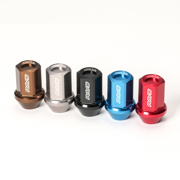 Rays M12x1.25 5 holes 16pcs nut, 4pcs Lock nut, 1 adapter & 1 lock nut key - Chrome W1712125C