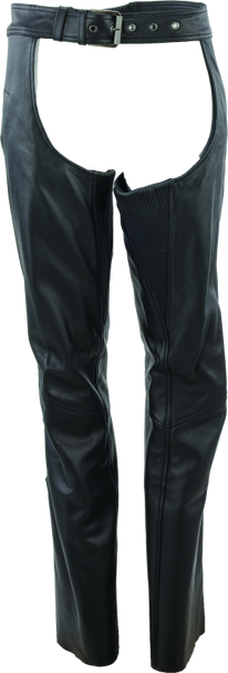 Kuryakyn Leather By River Road Plains Leather Chaps Black Womens - Medium 094426