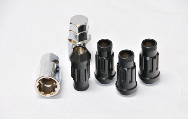 Wheel Mate Monster Open End Lug Nut Set of 4 - Black 1/2in 33005B