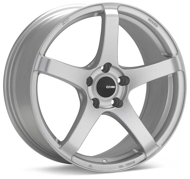 Enkei Kojin 17x8 35mm Offset 5x114.3 Bolt Pattern 72.6mm Bore Dia Matte Silver Wheel 476-780-6535SP