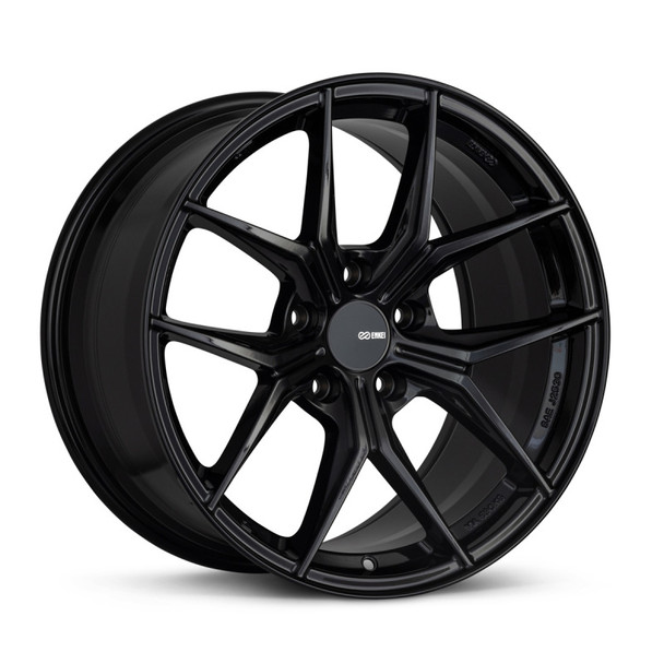 Enkei TSR-X 18x8.5 45mm Offset 5x100 BK 72.6mm Bore Gloss Black 529-885-8045BK