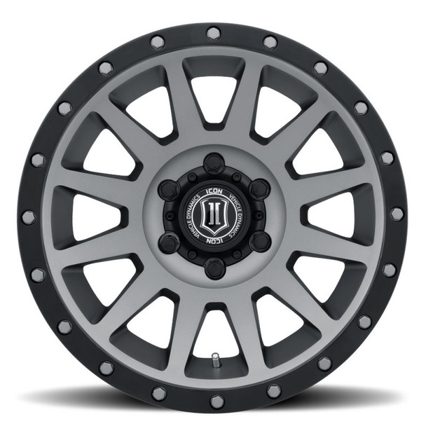ICON Compression 18x9 6x5.5 25mm Offset 6in BS 95.1mm Bore Titanium Wheel 2018909060TT