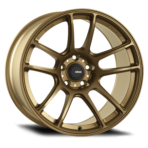 Konig Heliogram 15X9 4X100 ET35 Matte Bronze Knurled Bead Flow Formed HL95100358