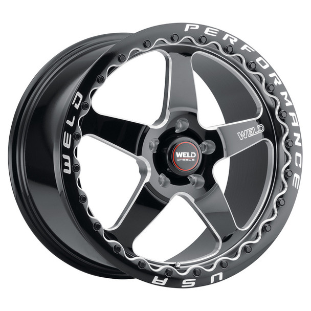 Weld S904 17x10 Ventura Bead Lock 5x120 ET42 BS7.15 Gloss BLK MIL DIA 78.1 S90470022P42
