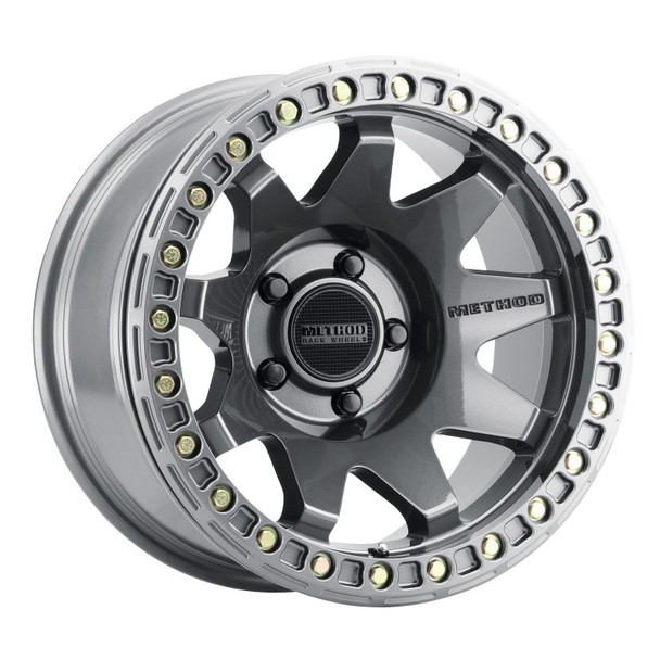 Method MR108 17x9 -44mm Offset 5x5 71.5mm CB Gloss Titanium w/BH-H24125-38 Wheel MR10879050844B