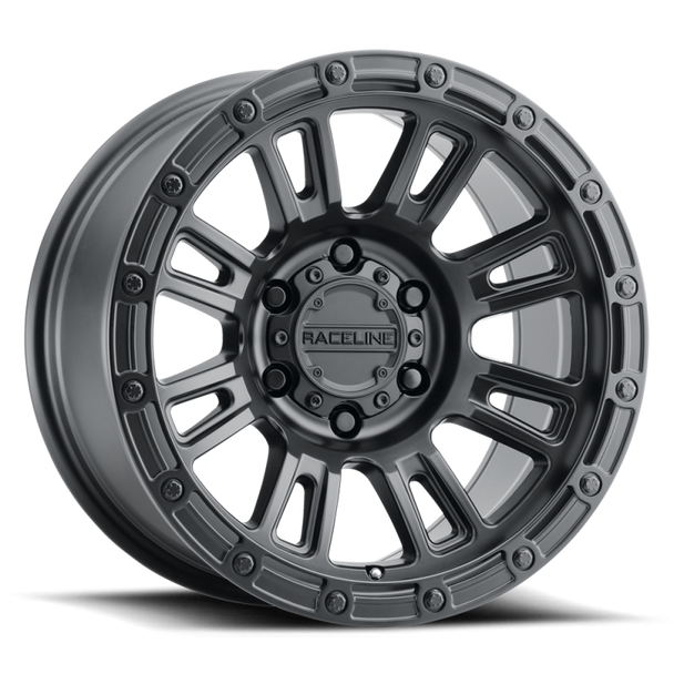 Raceline 956B Compass 17x9in / 8x170 BP / -12mm Offset / 125.2mm Bore - Satin Black Wheel 956B-79081-12