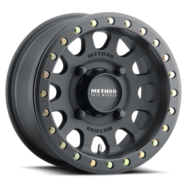 Method MR401 UTV Beadlock 15x7 / 5+2/38mm Offset / 4x136 / 106mm CB Matte Black Wheel MR40157047552B