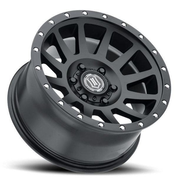 ICON Compression 17x8.5 6x5.5 25mm Offset 5.75in BS 95.1mm Bore Satin Black Wheel 2017859057SB