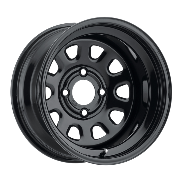ITP Delta Steel 12x7 / 4x115 BP / 5+2 Offset Black Wheel 1225564014