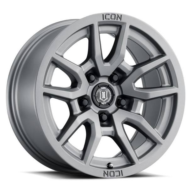 ICON Vector 5 17x8.5 5x5 -6mm Offset 4.5in BS 71.5mm Bore Titanium Wheel 2617857345TT