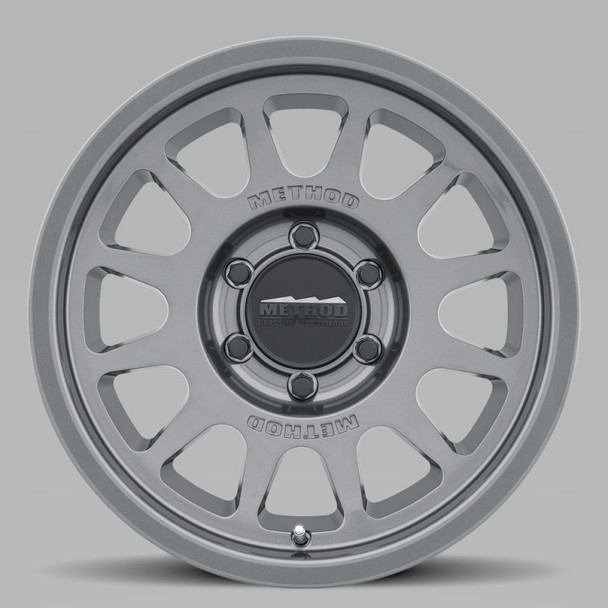 Method MR703 17x8.5 0mm Offset 6x5.5 106.25mm CB Gloss Titanium Wheel MR70378560800