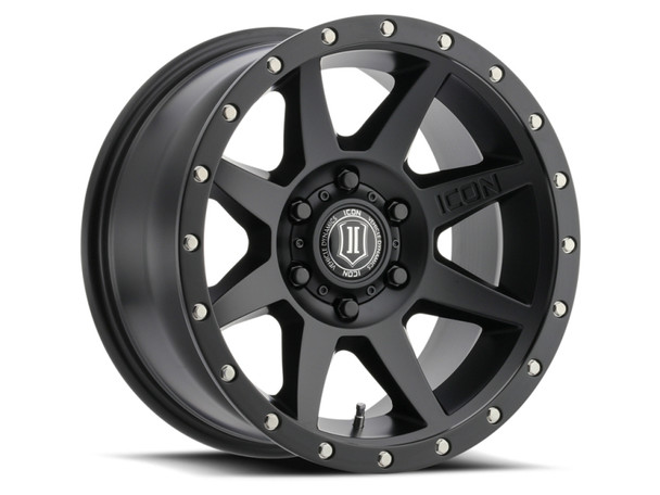 ICON Rebound 17x8.5 6x5.5 0mm Offset 4.75in BS 106.1mm Bore Satin Black Wheel 1817858347SB