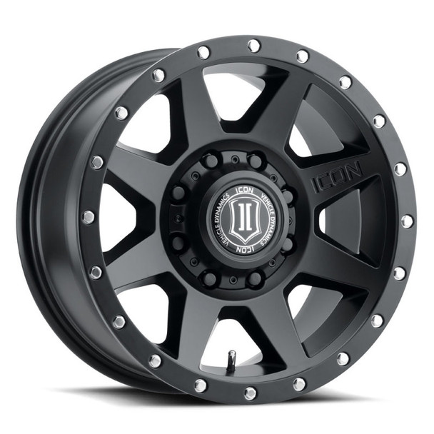 ICON Rebound 17x8.5 8x170 6mm Offset 5in BS 125mm Bore Satin Black Wheel 1817858150SB