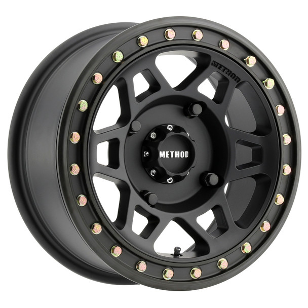 Method MR405 UTV Beadlock 15x7 / 5+2/38mm Offset / 4x156 / 132mm CB Matte Black Wheel MR40557046552B
