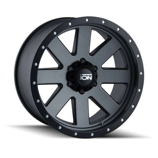 ION Type 134 18x10 / 5x139.7 BP / -19mm Offset / 108mm Hub Matte Gunmetal/Black Beadlock Wheel 134-8185MG