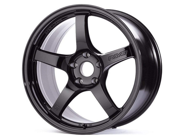 Gram Lights 57CR 18x9.5 +38 5-114.3 Glass Black Wheel (Min Order Qty Of 20) WGCRX38EGBP