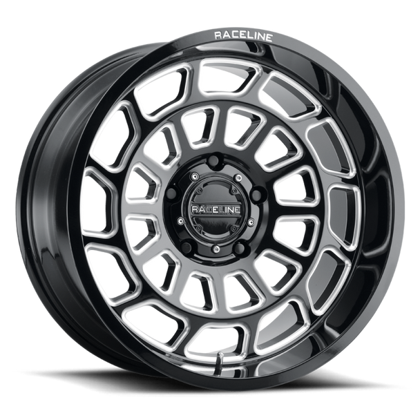 Raceline 955M Warp 20x9in / 8x165.1 BP / 0mm Offset / 125.2mm Bore - Satin Black & Milled Wheel 955M-29080-00