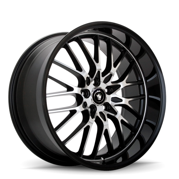 Konig Lace 17x8 5x114.3 ET45 Black/Machine Spoke LA78514455