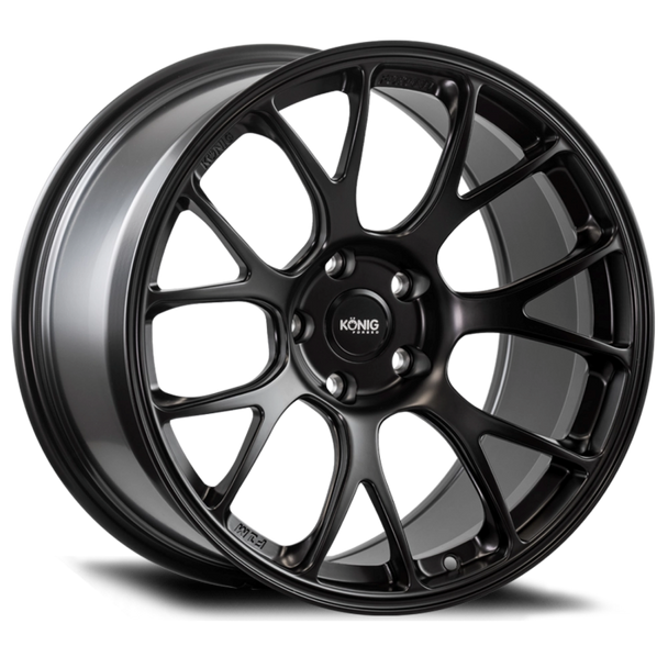 Konig Forged F1M 18X10.5 5X114.3 ET25 Satin Black Knurled Bead F1M0851425B